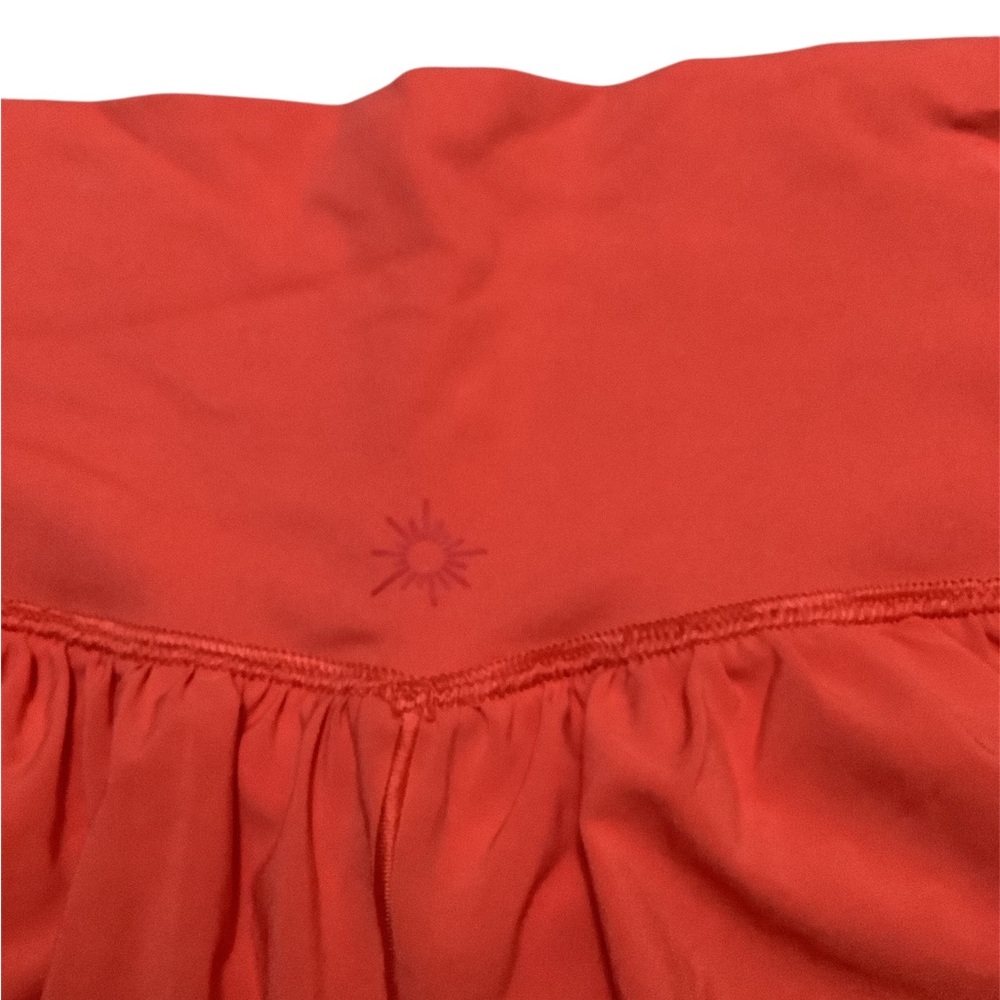 Aerie orange Women's High-Waisted Shorts - Picture 3 of 4